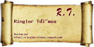 Ringler Tímea névjegykártya